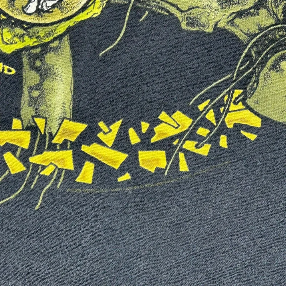 Vintage Metallica Graphic Tee Mens Small No Leaf Clover Band Shirt Black Y2K